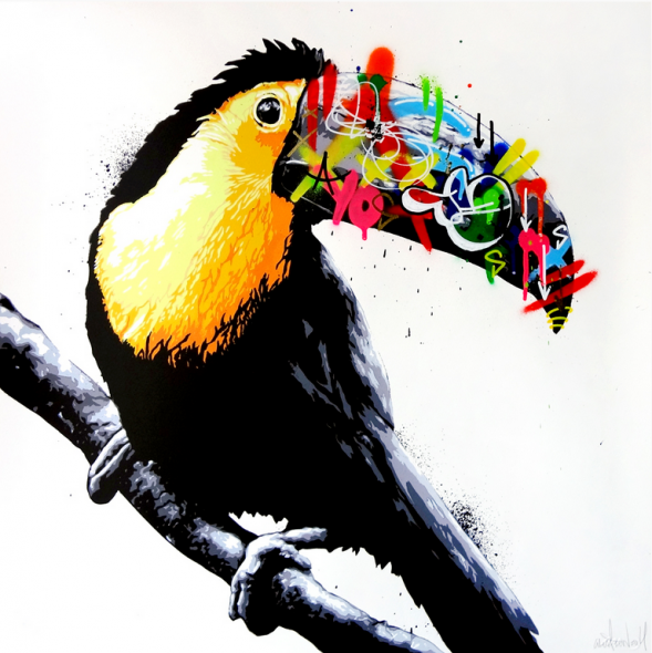 Toucan Hand Finished White by Martin Whatson
