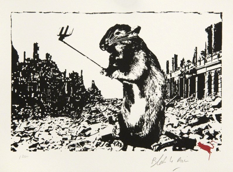 After The Apocalypse Print by Blek Le Rat