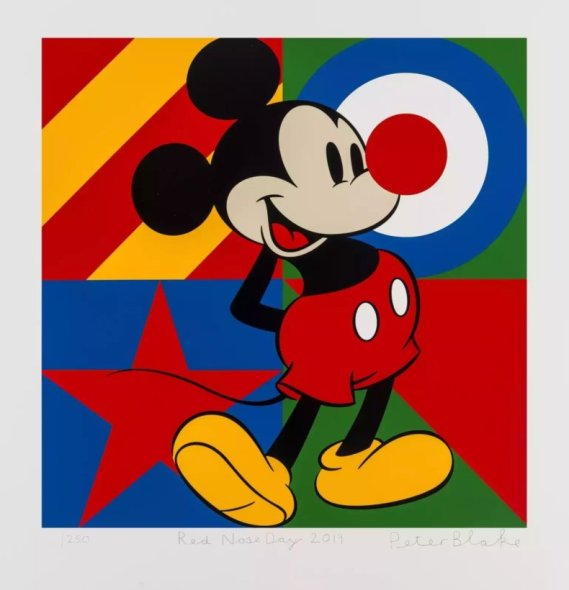 Disney Red Nose Day Mickey Mouse Print by Peter Blake