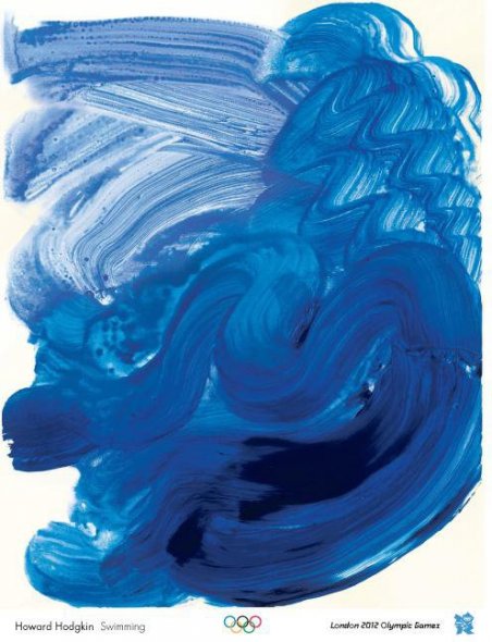 Swimming (Olympic Games Poster) Print by Howard Hodgkin